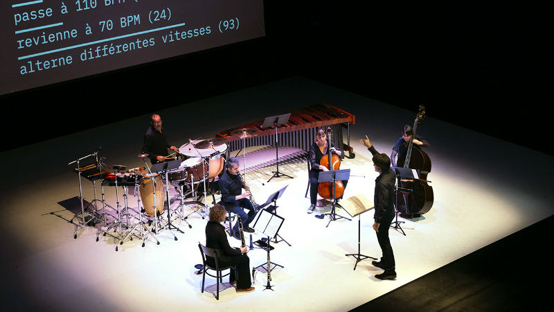 Musical conversation with a bot  Ensemble C Barré   sur une partition d’Alexandros Markeas